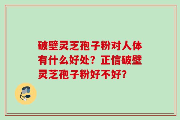 破壁灵芝孢子粉对人体有什么好处？正信破壁灵芝孢子粉好不好？