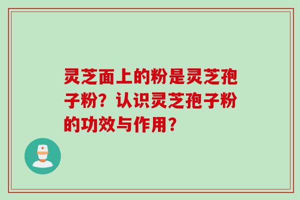 灵芝面上的粉是灵芝孢子粉？认识灵芝孢子粉的功效与作用？