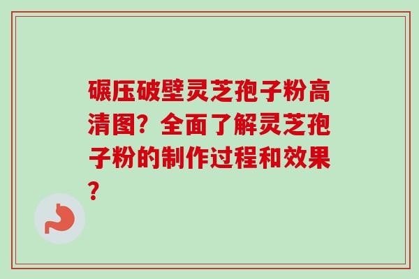 碾压破壁灵芝孢子粉高清图？全面了解灵芝孢子粉的制作过程和效果？