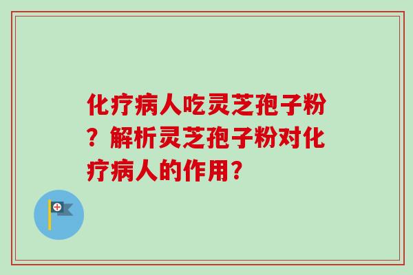 人吃灵芝孢子粉？解析灵芝孢子粉对人的作用？