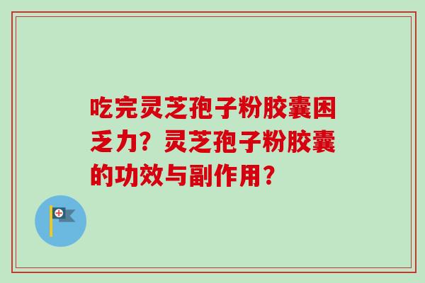 吃完灵芝孢子粉胶囊困乏力？灵芝孢子粉胶囊的功效与副作用？
