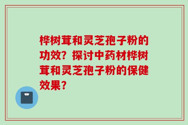 桦树茸和灵芝孢子粉的功效？探讨中药材桦树茸和灵芝孢子粉的保健效果？