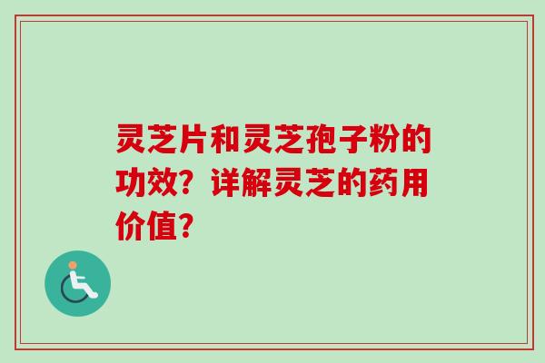 灵芝片和灵芝孢子粉的功效？详解灵芝的药用价值？