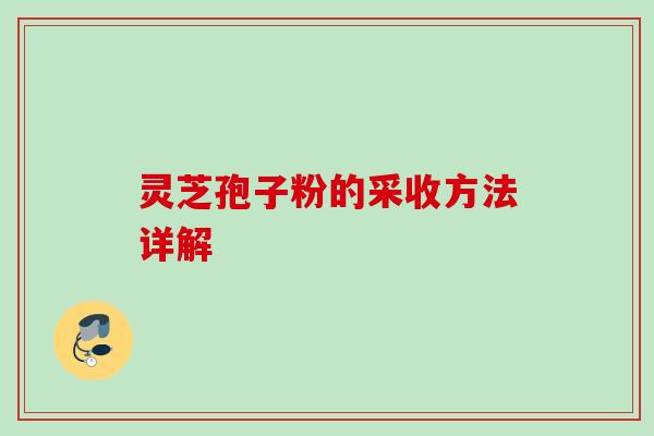 灵芝孢子粉的采收方法详解