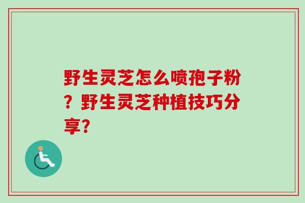 野生灵芝怎么喷孢子粉？野生灵芝种植技巧分享？