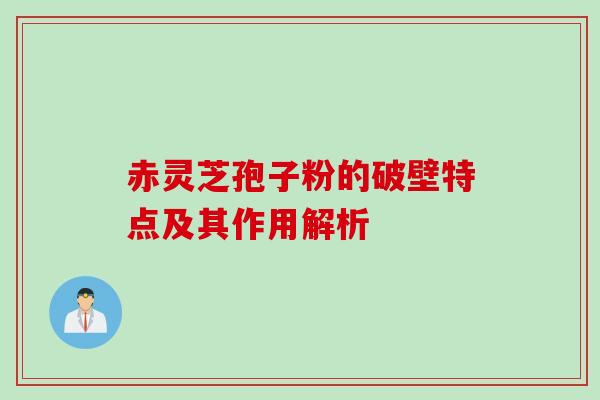 赤灵芝孢子粉的破壁特点及其作用解析