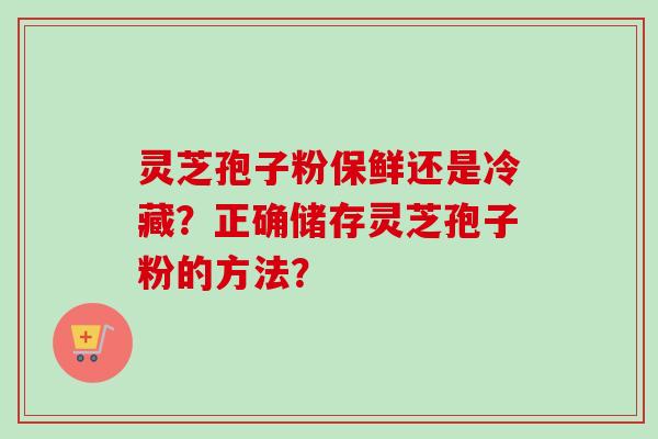 灵芝孢子粉保鲜还是冷藏？正确储存灵芝孢子粉的方法？