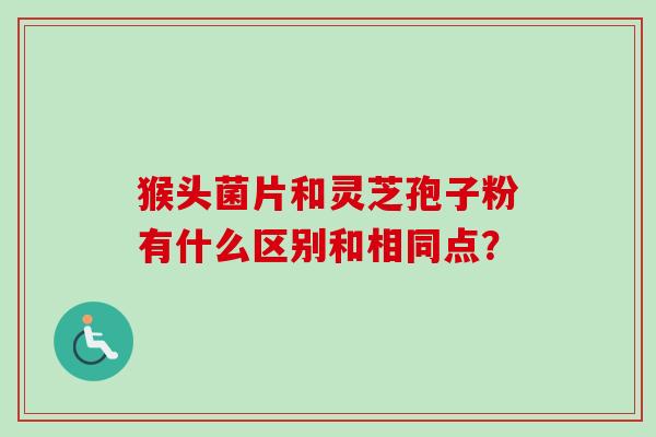 猴头菌片和灵芝孢子粉有什么区别和相同点？