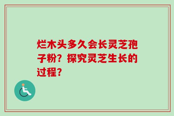 烂木头多久会长灵芝孢子粉？探究灵芝生长的过程？