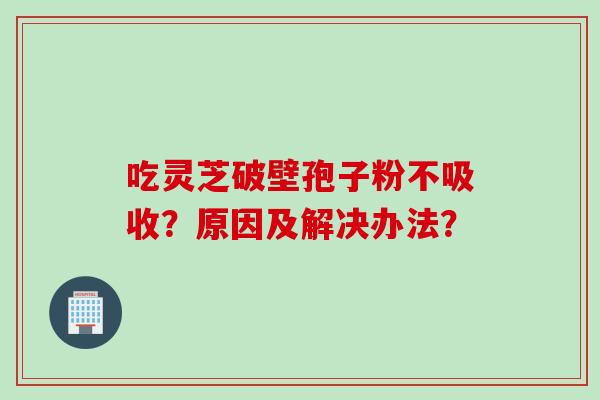 吃灵芝破壁孢子粉不吸收？原因及解决办法？