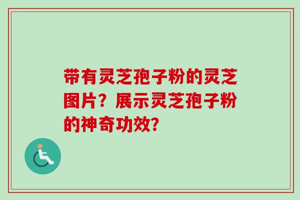 带有灵芝孢子粉的灵芝图片？展示灵芝孢子粉的神奇功效？