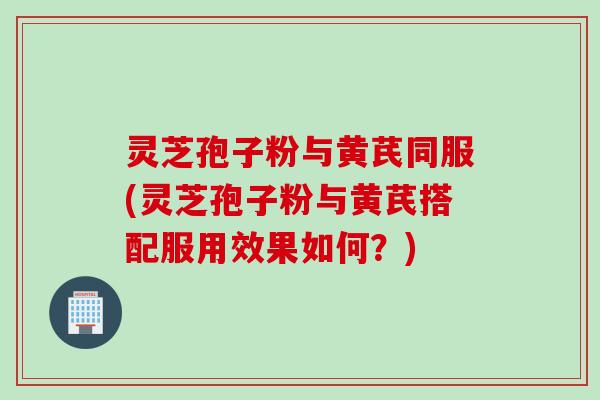 灵芝孢子粉与黄芪同服(灵芝孢子粉与黄芪搭配服用效果如何?) 灵芝孢子粉与黄芪同服(灵芝孢子粉与黄芪搭配服用效果如何?)