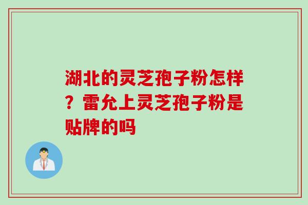 湖北的灵芝孢子粉怎样？雷允上灵芝孢子粉是贴牌的吗