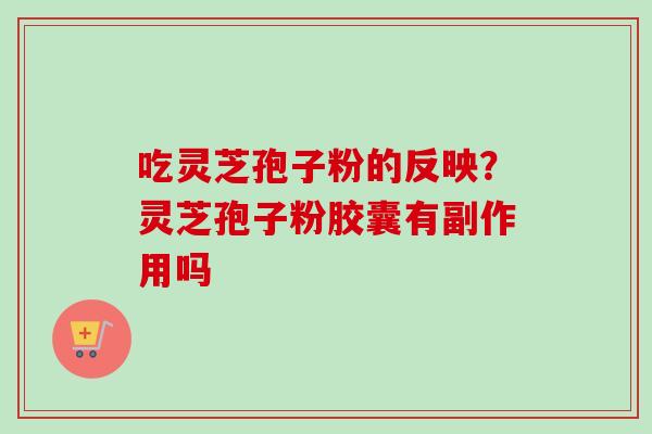吃灵芝孢子粉的反映？灵芝孢子粉胶囊有副作用吗