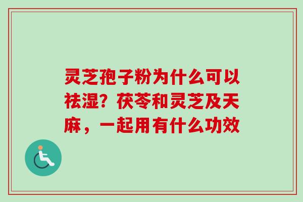 灵芝孢子粉为什么可以祛湿？茯苓和灵芝及天麻，一起用有什么功效