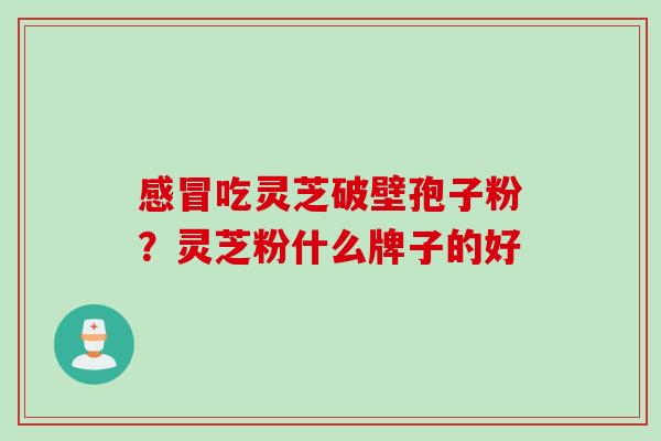 感冒吃灵芝破壁孢子粉？灵芝粉什么牌子的好
