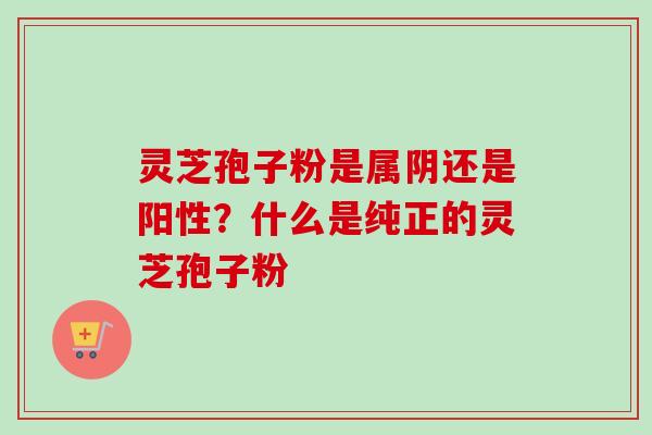 灵芝孢子粉是属阴还是阳性？什么是纯正的灵芝孢子粉