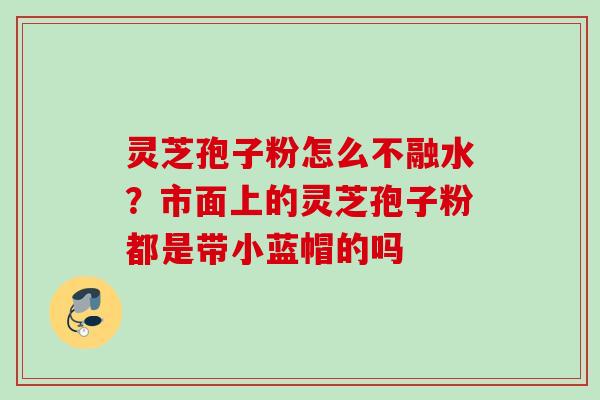 灵芝孢子粉怎么不融水？市面上的灵芝孢子粉都是带小蓝帽的吗