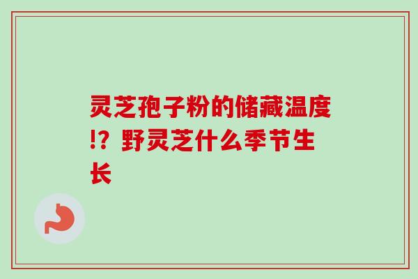 灵芝孢子粉的储藏温度!？野灵芝什么季节生长