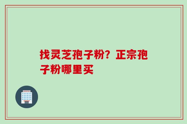 找灵芝孢子粉？正宗孢子粉哪里买