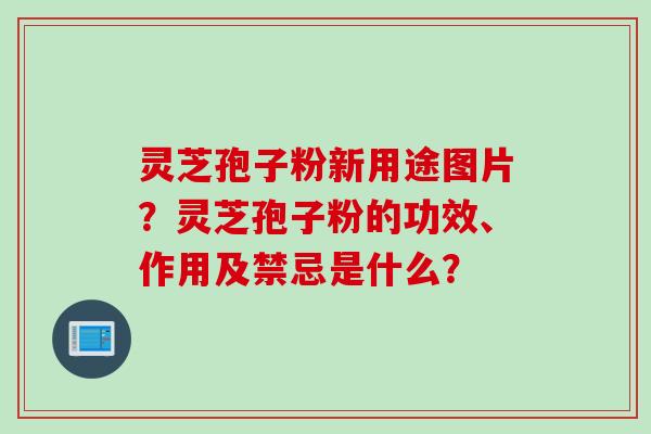 灵芝孢子粉新用途图片？灵芝孢子粉的功效、作用及禁忌是什么？