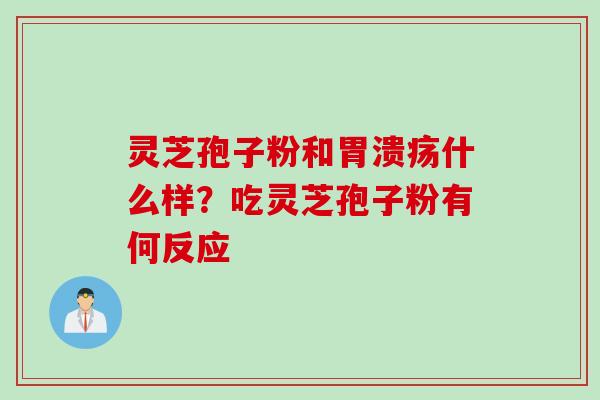 灵芝孢子粉和胃溃疡什么样？吃灵芝孢子粉有何反应