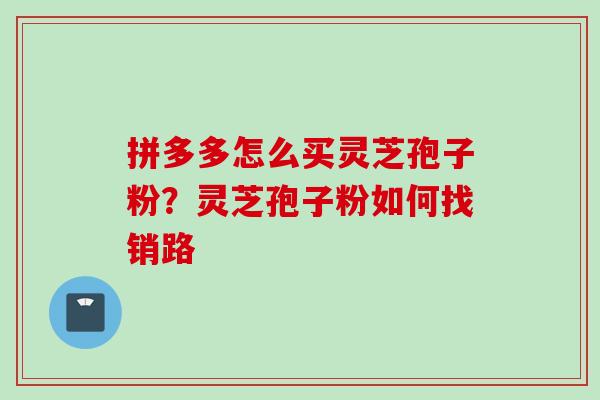 拼多多怎么买灵芝孢子粉?灵芝孢子粉如何找销路 拼多多怎么买灵芝孢子粉?灵芝孢子粉如何找销路