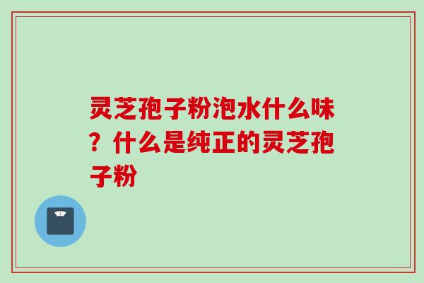 灵芝孢子粉泡水什么味？什么是纯正的灵芝孢子粉