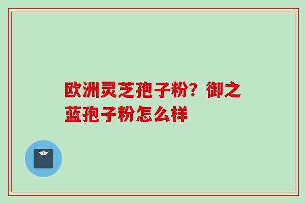 欧洲灵芝孢子粉?御之蓝孢子粉怎么样 欧洲灵芝孢子粉?御之蓝孢子粉怎么样