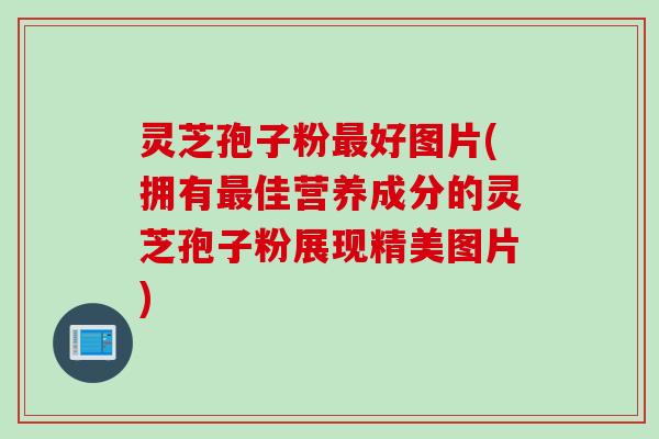 灵芝孢子粉最好图片(拥有最佳营养成分的灵芝孢子粉展现精美图片)