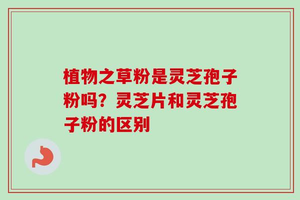 植物之草粉是灵芝孢子粉吗？灵芝片和灵芝孢子粉的区别