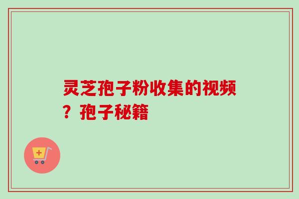 灵芝孢子粉收集的视频？孢子秘籍