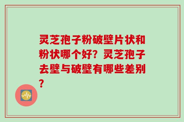 灵芝孢子粉破壁片状和粉状哪个好？灵芝孢子去壁与破壁有哪些差别？