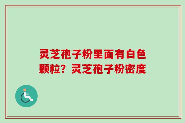 灵芝孢子粉里面有白色颗粒？灵芝孢子粉密度