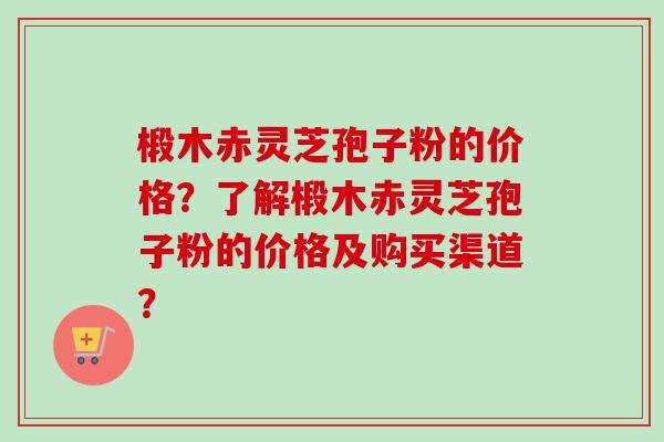 椴木赤灵芝孢子粉的价格？了解椴木赤灵芝孢子粉的价格及购买渠道？