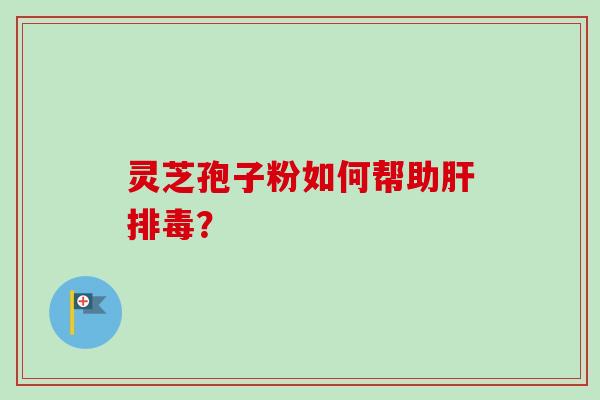 灵芝孢子粉如何帮助肝排毒？
