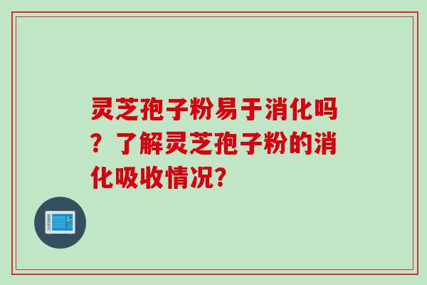 灵芝孢子粉易于消化吗？了解灵芝孢子粉的消化吸收情况？