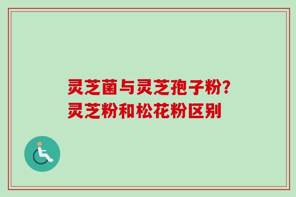 灵芝菌与灵芝孢子粉？灵芝粉和松花粉区别