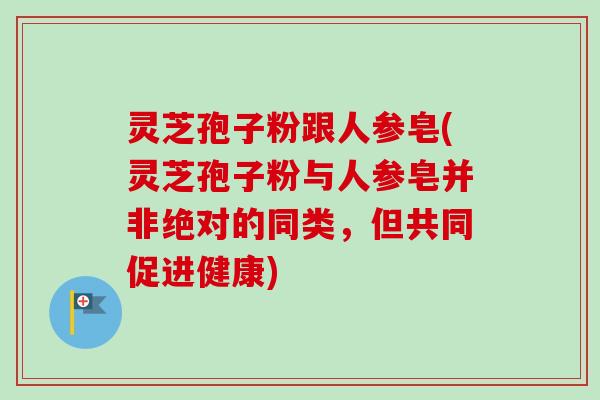 灵芝孢子粉跟人参皂(灵芝孢子粉与人参皂并非绝对的同类，但共同促进健康)