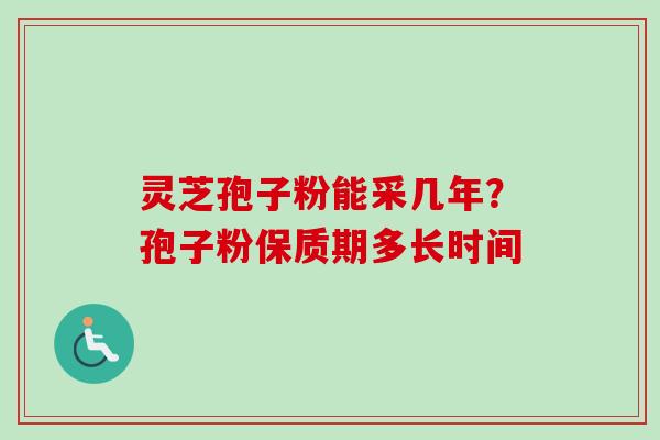 灵芝孢子粉能采几年？孢子粉保质期多长时间