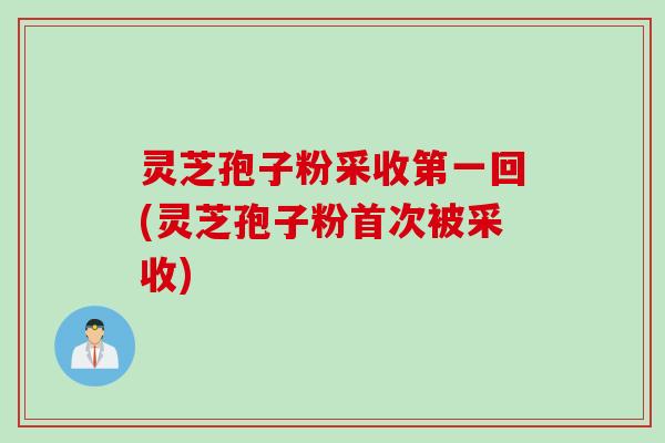 灵芝孢子粉采收第一回(灵芝孢子粉首次被采收)