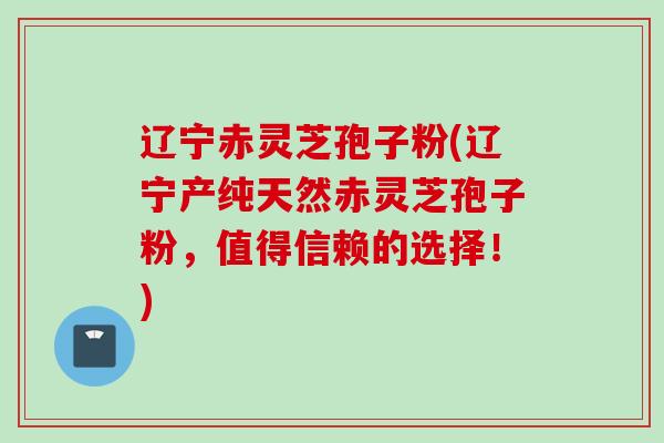 辽宁赤灵芝孢子粉(辽宁产纯天然赤灵芝孢子粉，值得信赖的选择！)