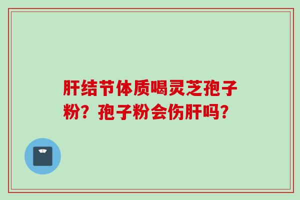 肝结节体质喝灵芝孢子粉？孢子粉会伤肝吗？