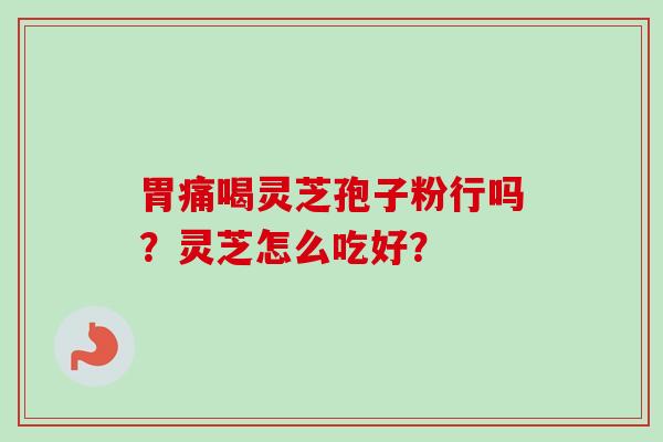 胃痛喝灵芝孢子粉行吗？灵芝怎么吃好？