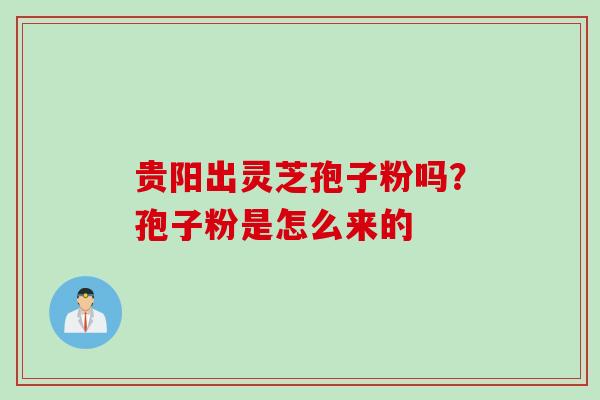 贵阳出灵芝孢子粉吗？孢子粉是怎么来的