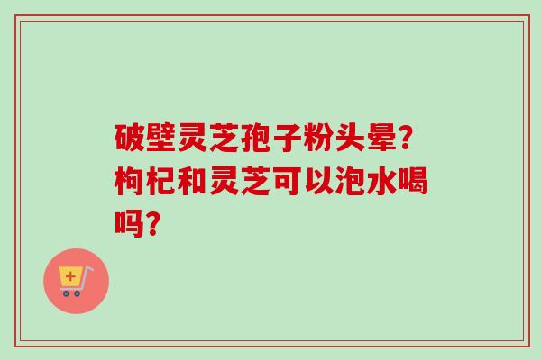 破壁灵芝孢子粉头晕？枸杞和灵芝可以泡水喝吗？