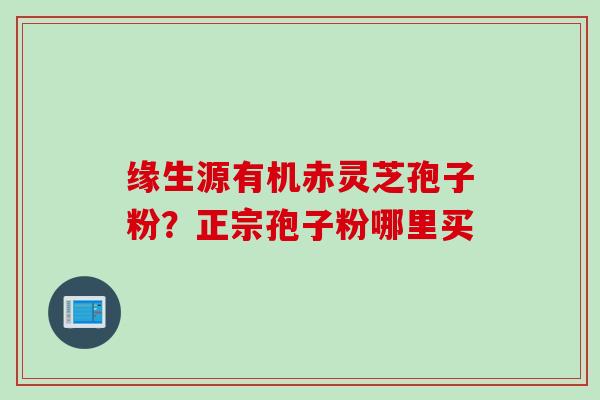 缘生源有机赤灵芝孢子粉？正宗孢子粉哪里买
