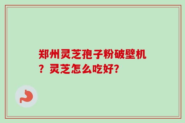 郑州灵芝孢子粉破壁机？灵芝怎么吃好？