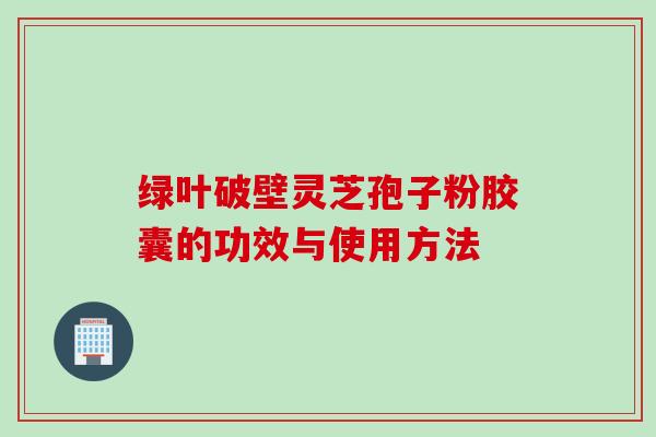 绿叶破壁灵芝孢子粉胶囊的功效与使用方法