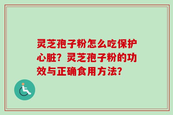 灵芝孢子粉怎么吃保护心脏？灵芝孢子粉的功效与正确食用方法？
